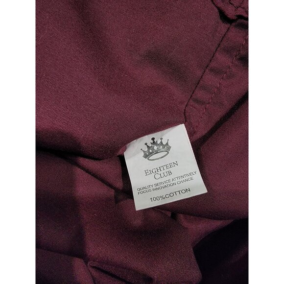 Eighteen Club Mens Burgundy Long-Sleeve Button-Up Shirt XL 100% Cotton - Picture 4 of 6